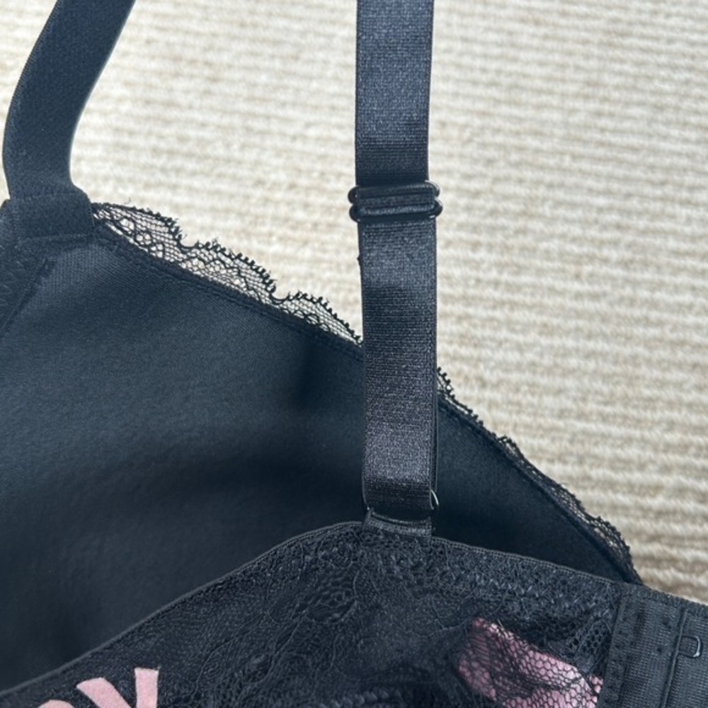 Juicy Couture Lace Bra Womens 42D Black Coquette Y2K‎ Aesthetic Style 7592-16 - Picture 6 of 8